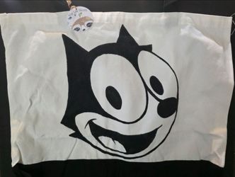 Felix The Cat handpainted Tote