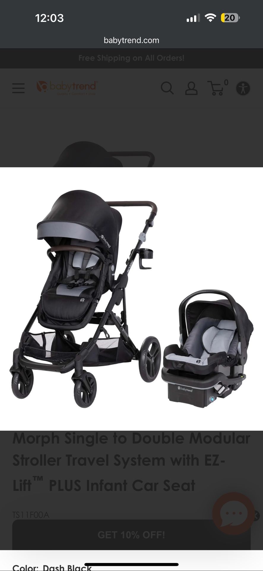 Baby Trend Stroller With Car Seat Duo