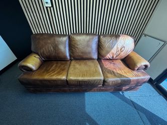 Thomasville Used Leather 3 seater couch