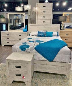 💥SUPER DEAL💥7pc Queen/Full Bedroom Set
Hablamos Español y financiamos 🙋
Take it home with$49down