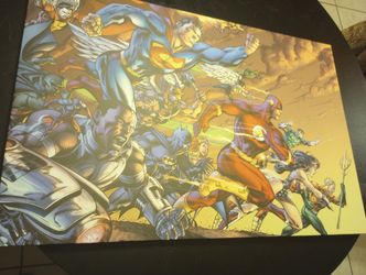 DC Canvas Framed Wall Pictures 24" X 36"