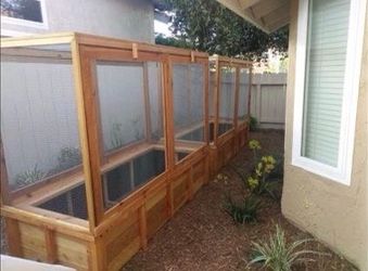 Custom Beautiful privacy wall Frame Planter Box Garden Bed cedar redwood Mother’s Day Best Gift