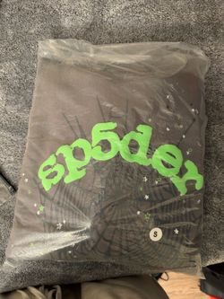 Spider hoodie brand new grey and green