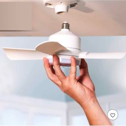 Socket fan with light