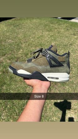 Jordan 4 craft olive size 8
