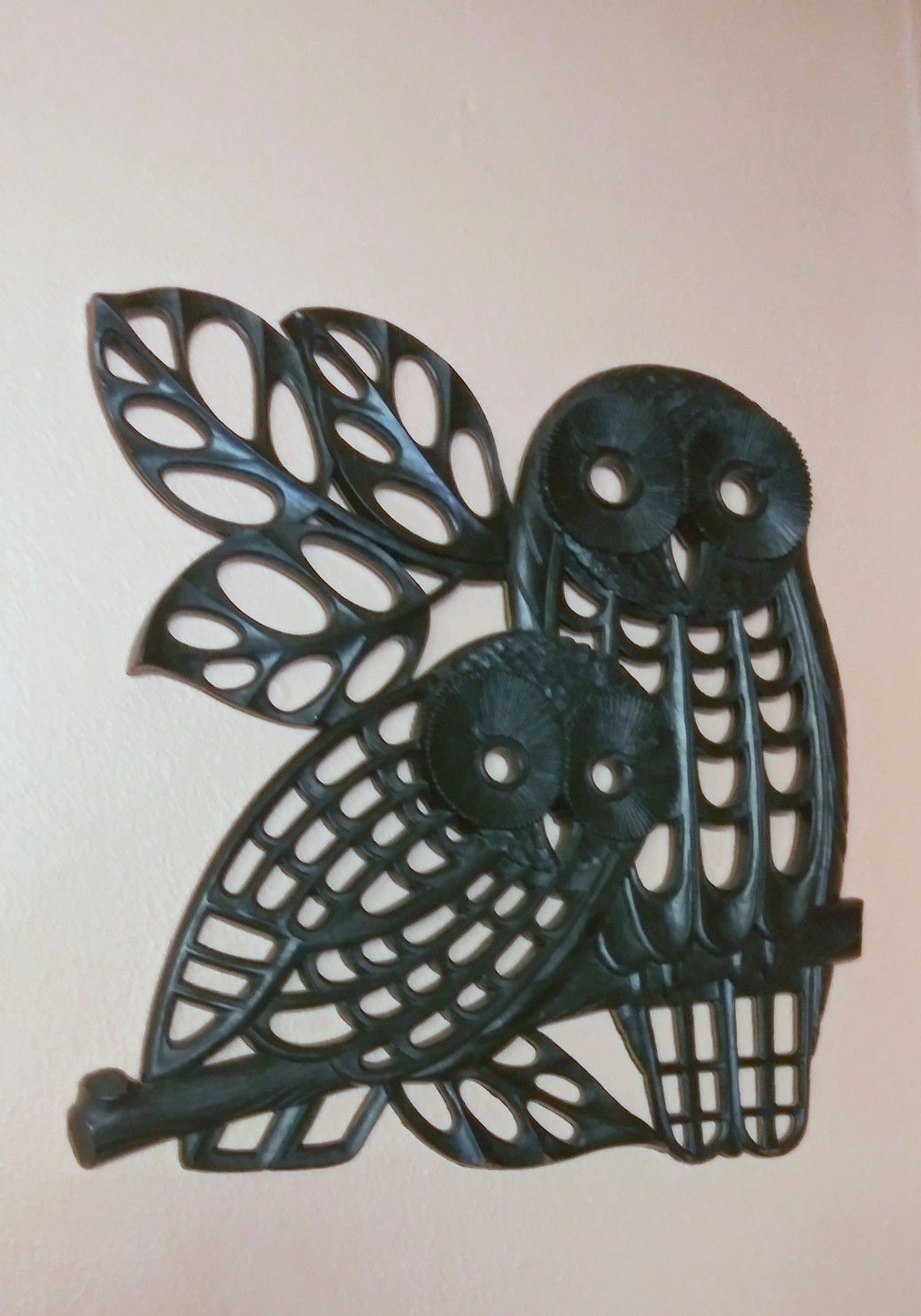 Vintage Dart Ind. Plastic Owl wall hanging plaque