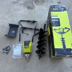 RYOBI 40V HP Brushless Cordless Earth Auger Powerhead with 8 in. Bit (Tool Only)