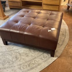 Leather Ottoman 