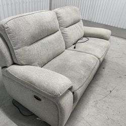 Nice, comfy, gray, electric recliner sofa couch