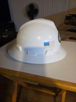 Safety Helmet White Full Brim Hard Hat