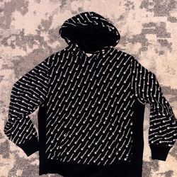 Champion All-Over Logo Hoodie – Black