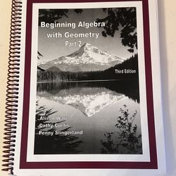 Begging Algebra with Geometry Part2 Textbook 