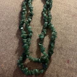 Vintage 26 Inches Long Jade Necklace