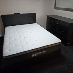 Black Queen Storage Bed Frame And Dresser 