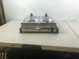 Elite Stainless Steel 2 x 2.5QT Tray Server