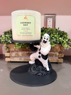 Art the clown the terrifier 3 wick candle holder
