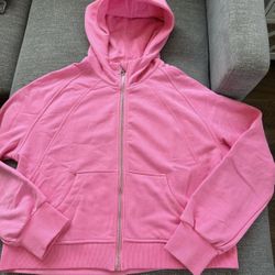 Pink Zip  Hoodie