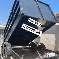 Néw Dump Trailer 8x12x4 12000lb $7295 Cash Only Not Finance 