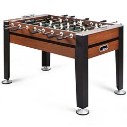 54'' Foosball Soccer Table Competition Sized Football Arcade Indoor Game Room  Robust Construction: Constructed with high-quality MDF and o
