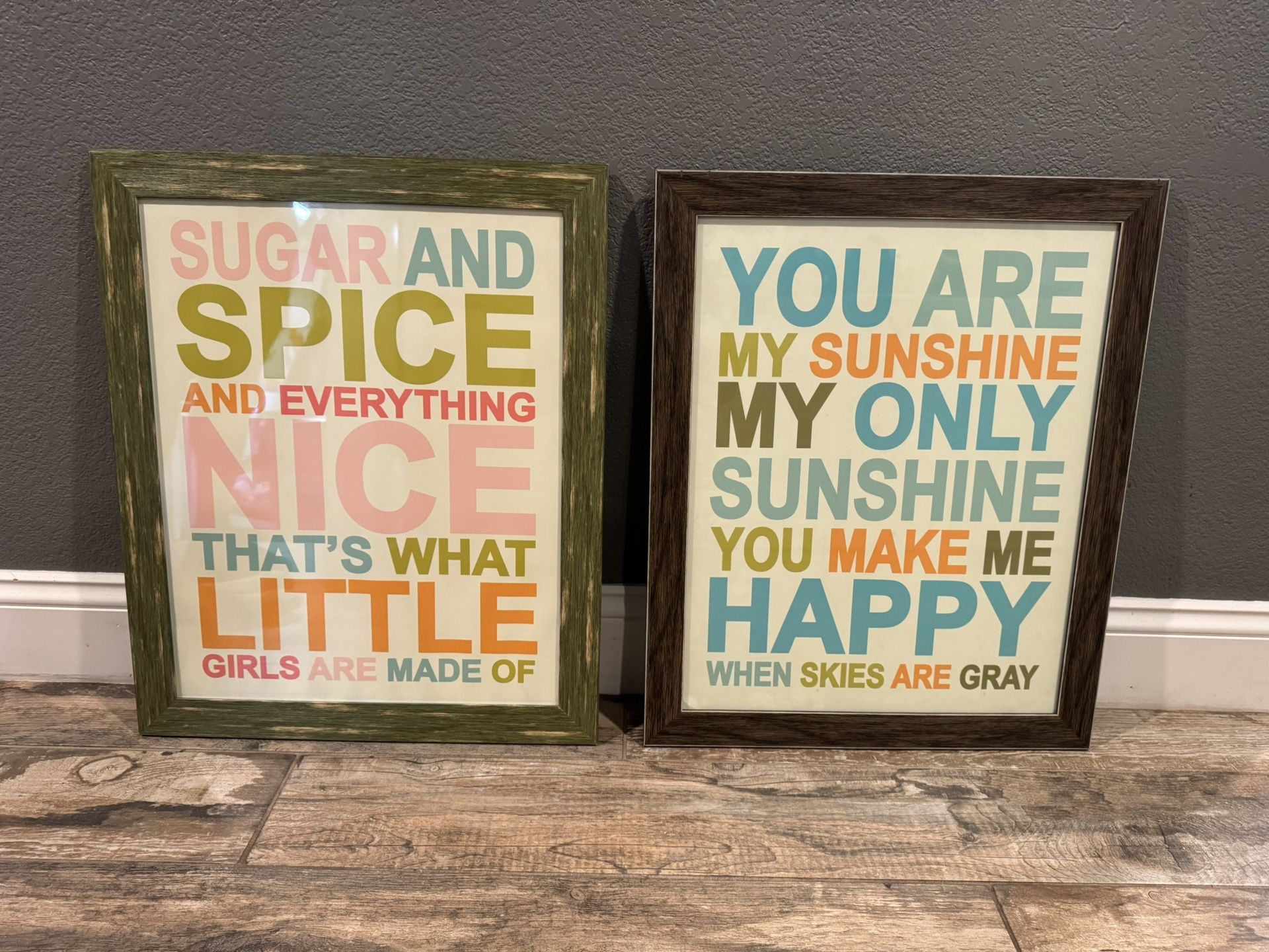 Set of Framed Inspirational Wall Art Prints – 19” x 23” Each