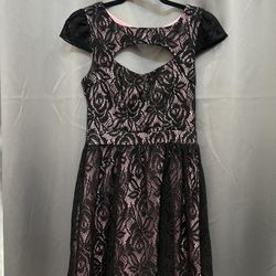 Black And Pink Cocktail Dress