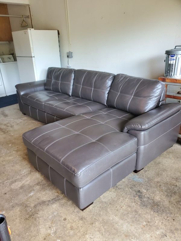 7ft long leather couch sectional for Sale in WA OfferUp