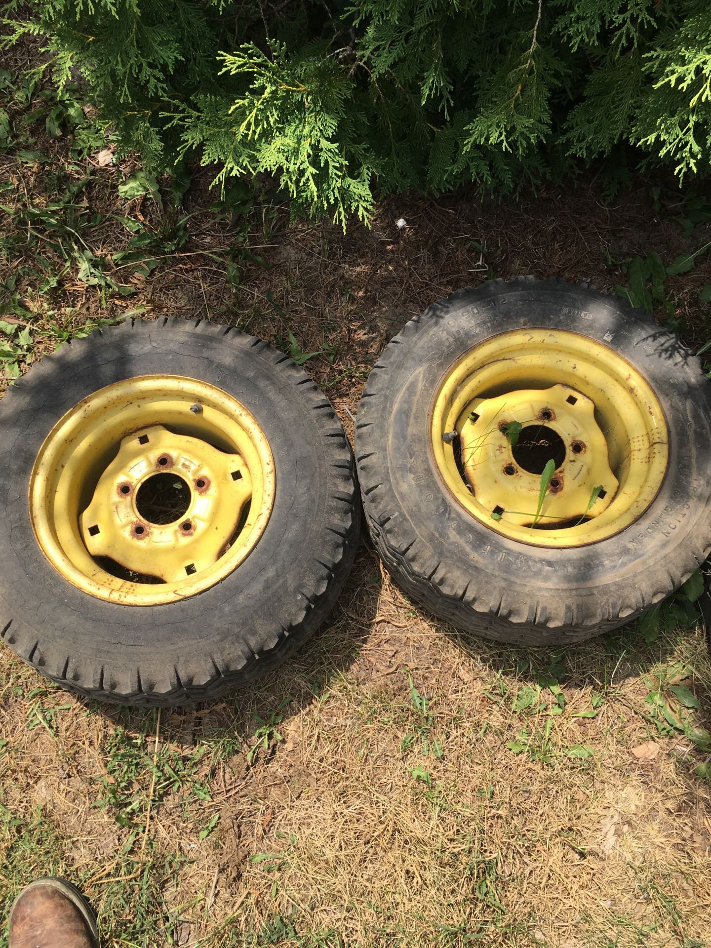 Tractor rims and tires