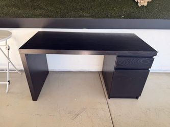 IKEA Micke Black-Brown Desk with Drawers