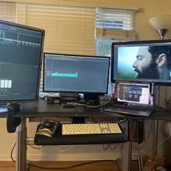 FOR SALE: TBC Consoles Professional Video Editing Desk – Motorized Sit/Stand – $1000 OBO