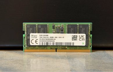 SK Hynix DDR5 16GB PC5-5600B 5600Mhz SODIMM RAM for laptop, micro desktop, All In One or compatible devices