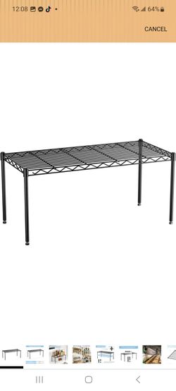 1-Tier Wire Shelf Rack,30" Wx14 Dx17 H,Single Metal Shelves Rack
Height Adjustable Metal Wire Shelving Unit and Storage for Kitchen,Cabinet,Countertop