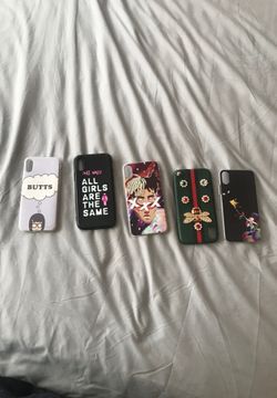 Five iPhone X cases