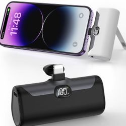 Portable Charger, 2 iPhone Power Banks, 5000mAh MFi Certified