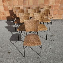 10  Cane / Wrought Iron Chairs