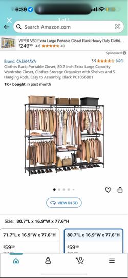 clothing rack/closet
