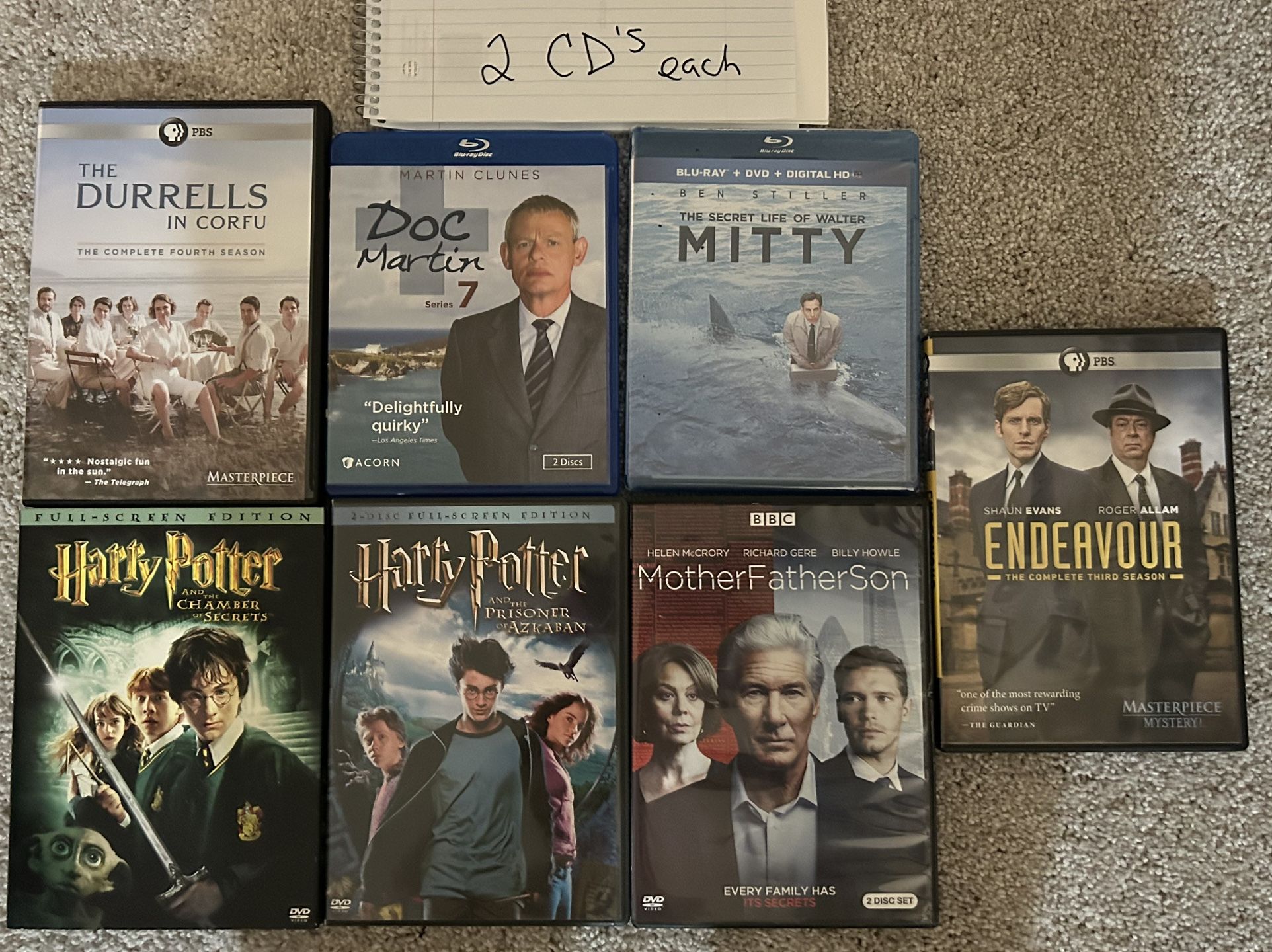 Videos- 2 CDs Each Pkg.