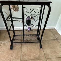 Wine Metal Wood Rack