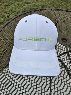 Porsche Racing Hat Cap Strapback Embroidered Made in Germany Green White RARE