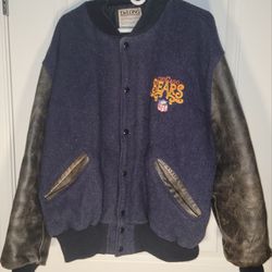 Vintage 80s 90s Chicago Bears 1932 world champions wool bomber varsity jacket XL
