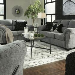 Allmaxx Pewter Living Room Set

