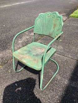 Mid Century Sun Radiator "Sweetheart" vintage metal bouncer lawn chair