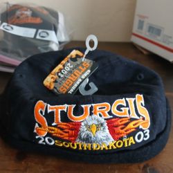 NOS Vtg 2003 CSI Bullet Proof Sturgis South Dakota Loop Skull Cap