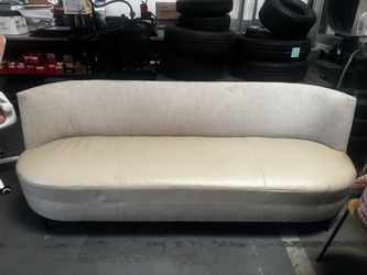 Modern Cream Sofa with Fabric Back