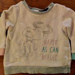 Baby Gap Snoopy Peanuts Sweatshirt 18-24 Months
