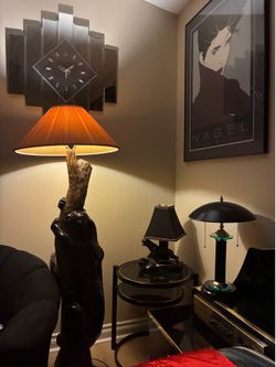 80s 90s Vintage Panther Floor Lamp Postmodern Kitsch