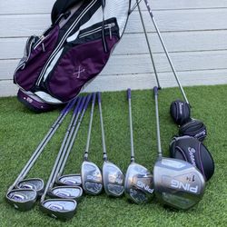 PING Serene Ladies Purple Golf Set With Sun Mountain Stand Bag 