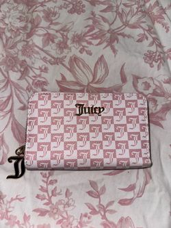 Juicy Couture Pink Bifold Zip Wallet