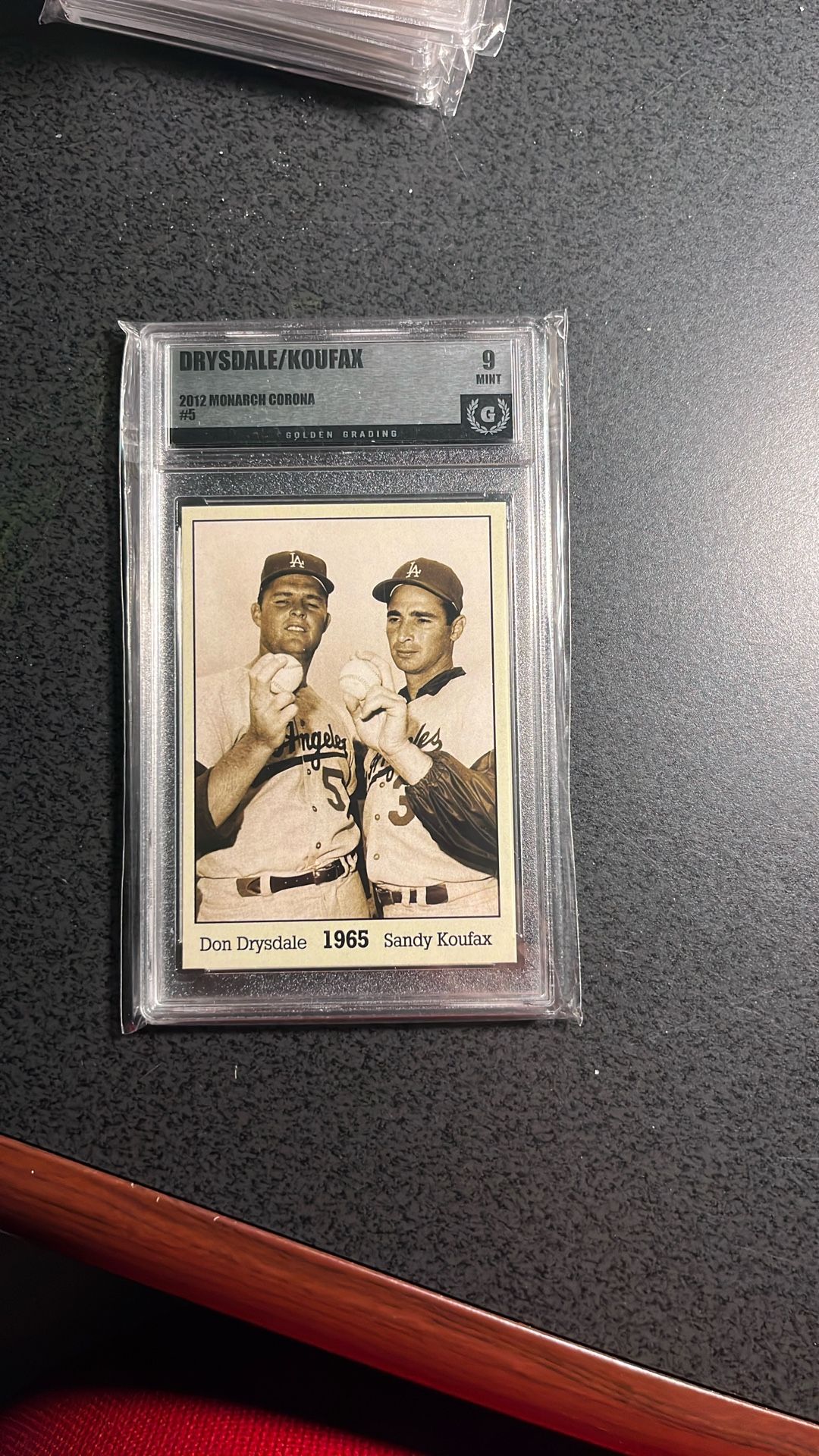 Koufax / Drysdale ‘65 Season Baseball Card - Graded 9