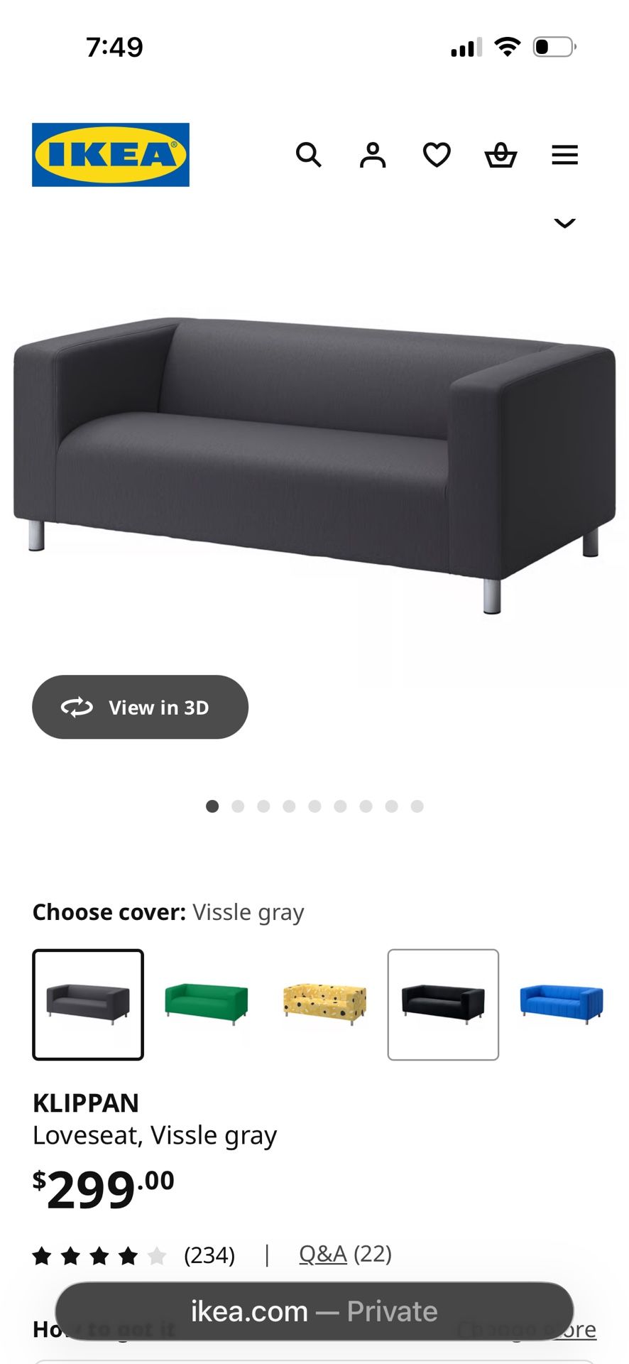 IKEA Klippan Loveseat