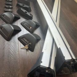 Tesla S Original OEM Whispbar/Yakima S37W Roof Rack Cross Bars